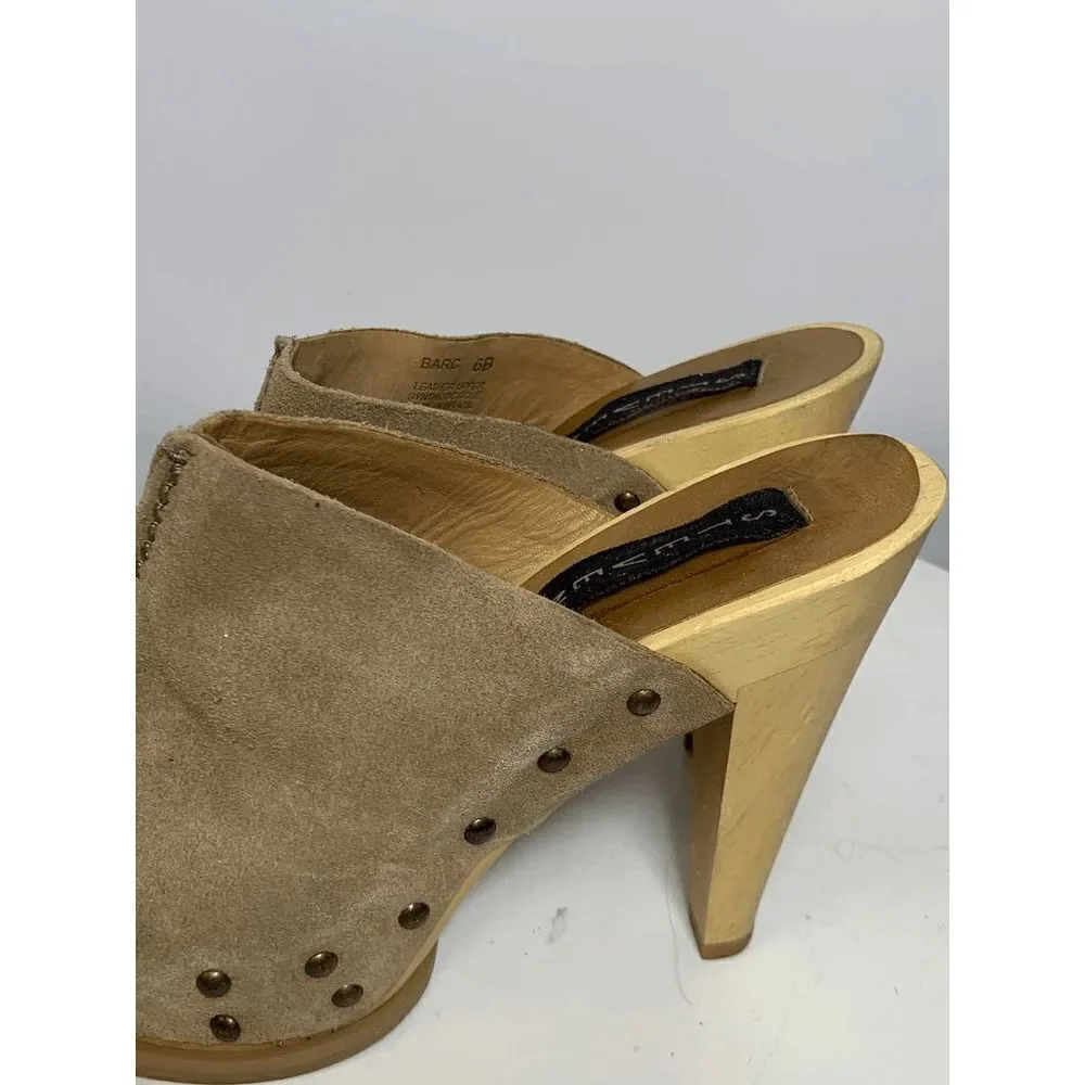 Steven by Steve Madden Barc Leather Suede Clogs - Picture 8 of 9